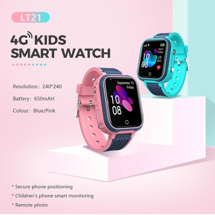 LT21 1.4-Inch 4G Global Full Network IP67 Waterproof WIFI Children Smart Watch(Pink)