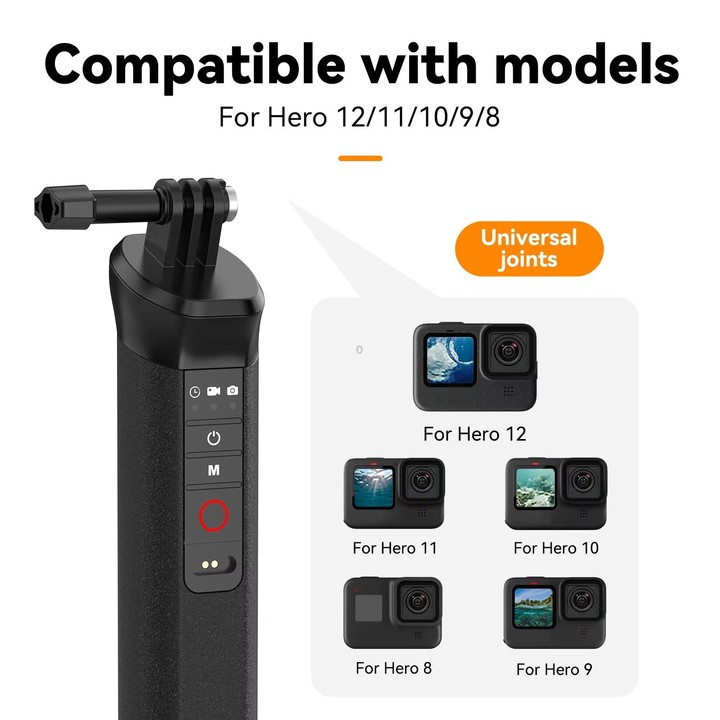 TELESIN Bluetooth Buoyancy Bar 15m Waterproof Depth For GoPro HERO13 / 12 / 11 / 10 / 9 / 8 Black