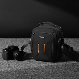 Cwatcun D140 Shoulder Crossbody Camera Storage Bag Shockproof Dropproof Leisure Outdoor Small Bag, Color: Small Black