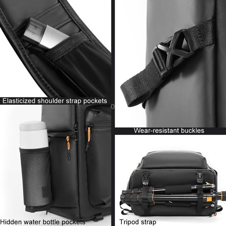 Cwatcun D141 Shoulder Drone Bag Large Capacity Multifunctional Waterproof Photography SLR Camera Bag(Black Extra Large)