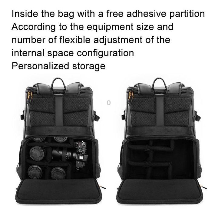 Cwatcun D141 Shoulder Drone Bag Large Capacity Multifunctional Waterproof Photography SLR Camera Bag(Black Extra Large)