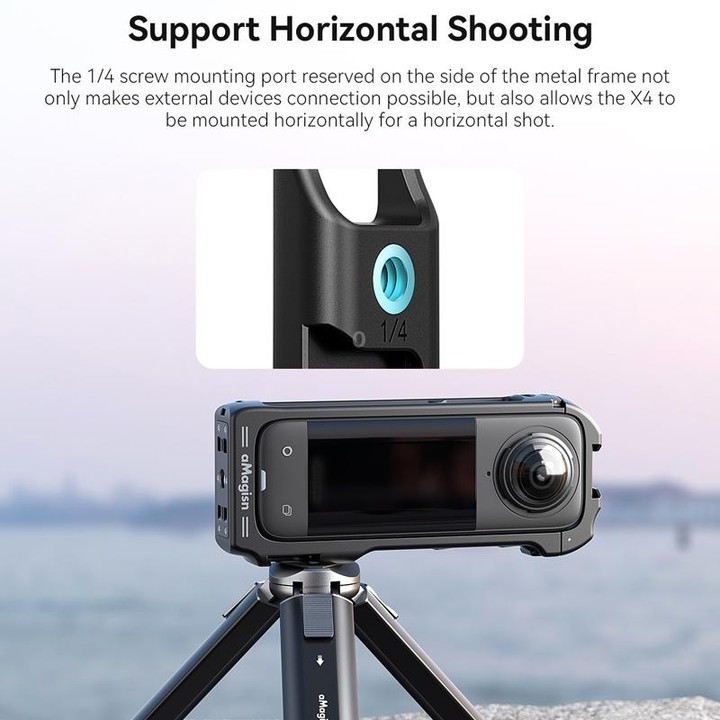 For Insta360 X4 aMagisn Quick-release Plastic Rabbit Cage Expansion Frame