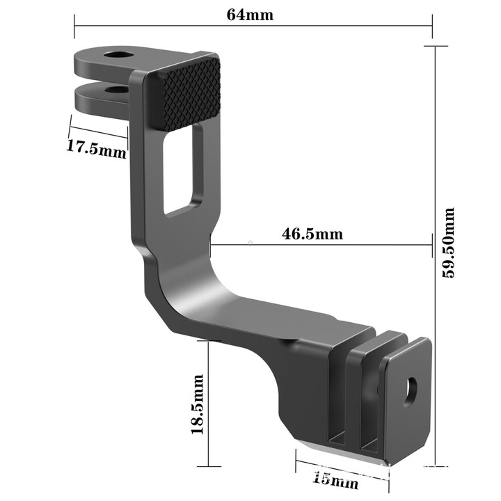 Universal Vertical Shooting Centering Arm Bracket For Action Camera, Spec: Only Bracket