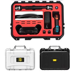 DEVASO For Switch / OLED IP67 Waterproof Storage Case Hardshell Bag, Color: Black White+Shoulder Strap