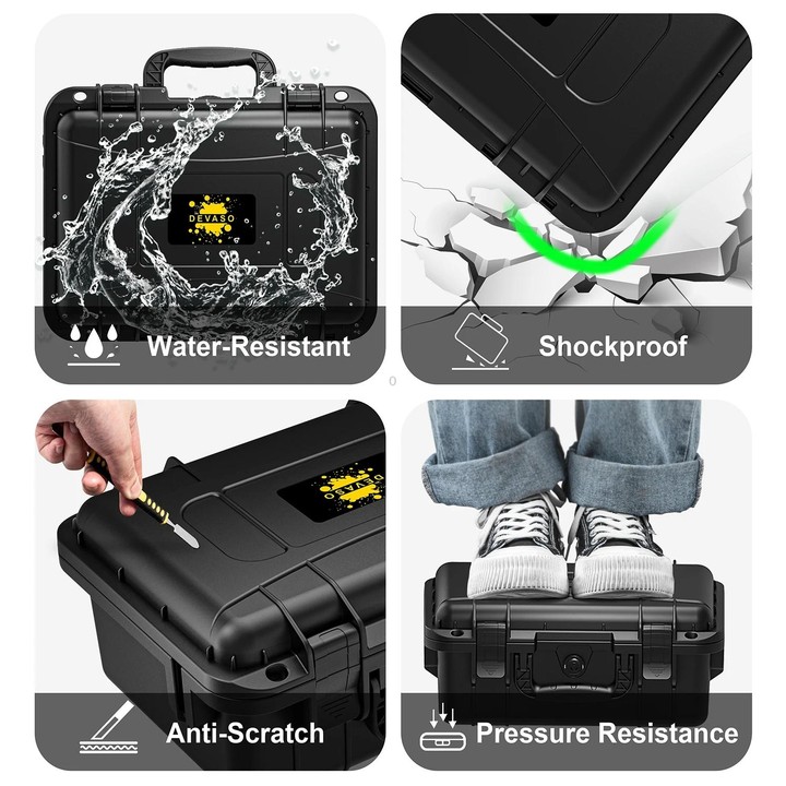 DEVASO For Switch / OLED IP67 Waterproof Storage Case Hardshell Bag, Color: Black+Shoulder Strap