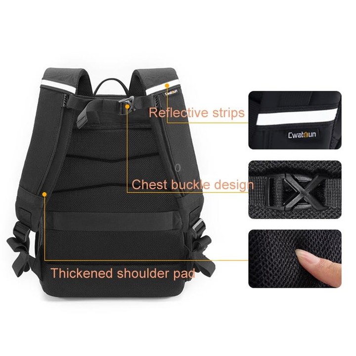 Cwatcun D132 DSLR Camera Backpack Hard-shell Crashproof Waterproof Decompression Shoulder Photo Bag, Color: 1st Generation Large