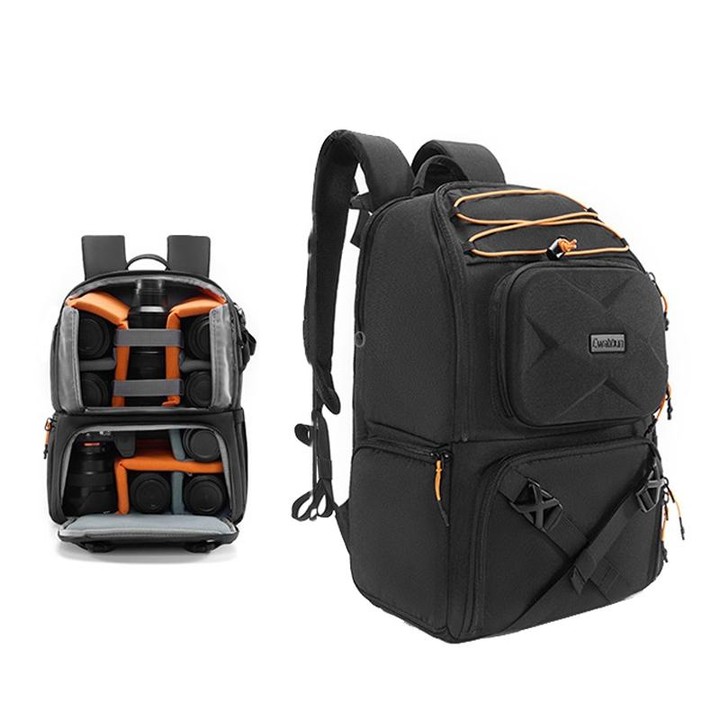 Cwatcun D132 DSLR Camera Backpack Hard-shell Crashproof Waterproof Decompression Shoulder Photo Bag, Color: 1st Generation Large