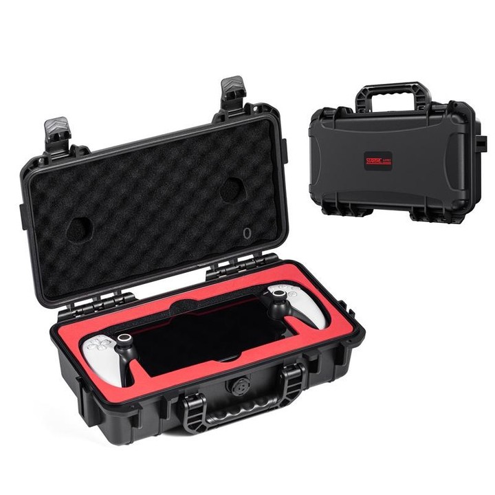 For PlayStation Portal STARTRC GAMES Console Storage Handheld IP67 Waterproof Hard Shell Bag(Black)