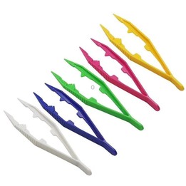 20pcs Plastic Tweezers Children DIY Accessories Tools(Random Color Delivery)