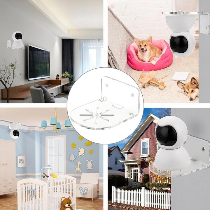 YX135 3pcs / Set Acrylic Wall Mount Bracket For Baby Monitor / Safety Camera / Speaker