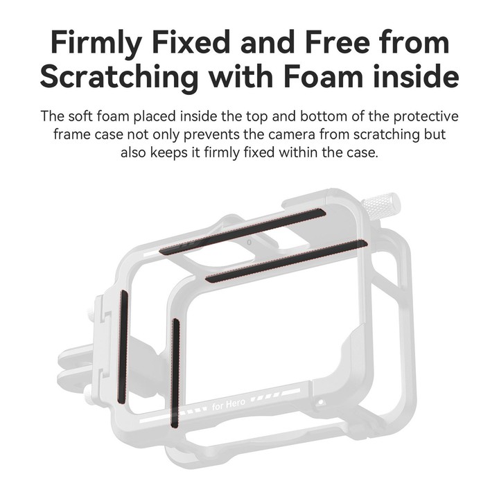 aMagisn Essential Ver Metal Rabbit Cage for GoPro HERO13 Black / HERO12 Black / HERO11 Black / HERO10 Black / HERO9 Black(Black)
