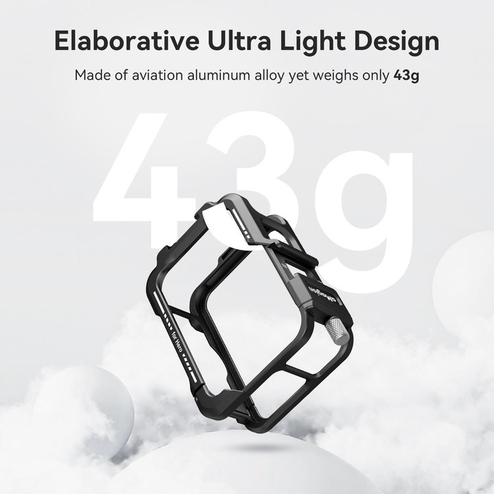 aMagisn Essential Ver Metal Rabbit Cage for GoPro HERO13 Black / HERO12 Black / HERO11 Black / HERO10 Black / HERO9 Black(Black)
