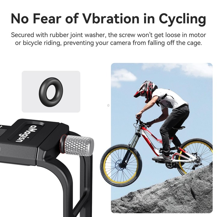 aMagisn Essential Ver Metal Rabbit Cage for GoPro HERO13 Black / HERO12 Black / HERO11 Black / HERO10 Black / HERO9 Black(Black)