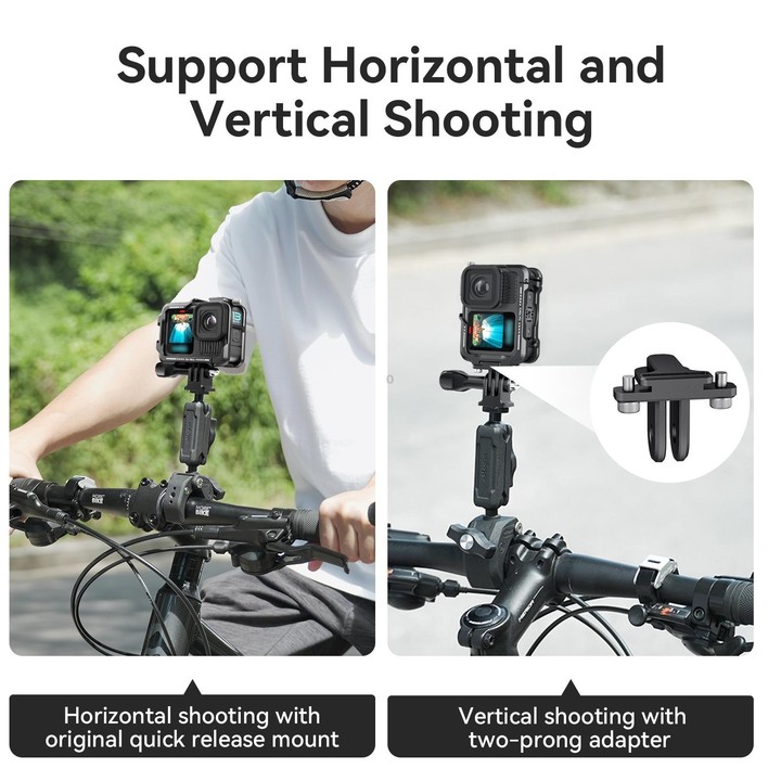 aMagisn Essential Ver Metal Rabbit Cage for GoPro HERO13 Black / HERO12 Black / HERO11 Black / HERO10 Black / HERO9 Black(Black)