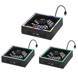 For Microsoft XBOX Series X Top Colorful Cooling Fan 3 Adjustable Speed(Black)