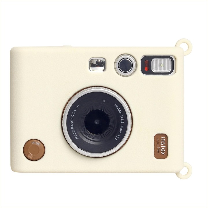 For Fujifilm Instax Mini EVO Wear-Resistant Soft Shell Protective Case, Color: Beige