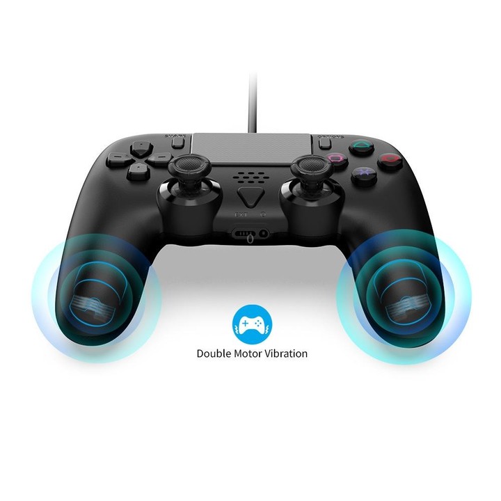 For PS5 / PS5 Slim / PC Wired Controller with Macro Programming Six-axis Gyro