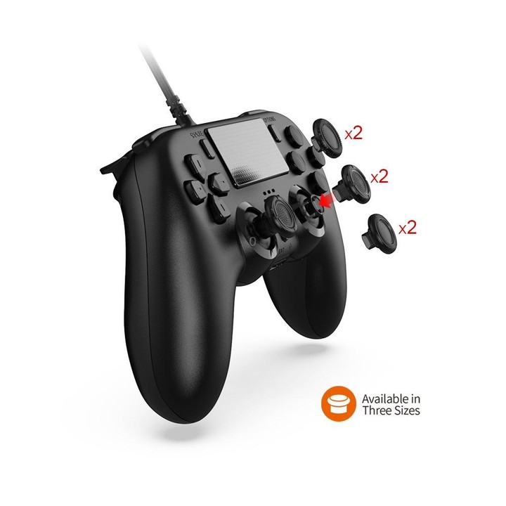 For PS5 / PS5 Slim / PC Wired Controller with Macro Programming Six-axis Gyro