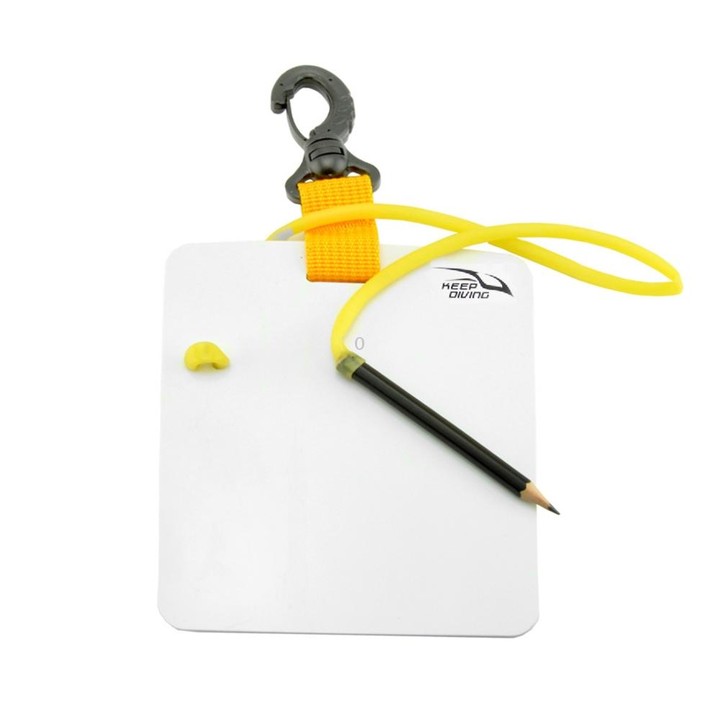 KEEP DIVING Underwater Record Writing Tablet For Scuba Diving, Color: Yellow Small