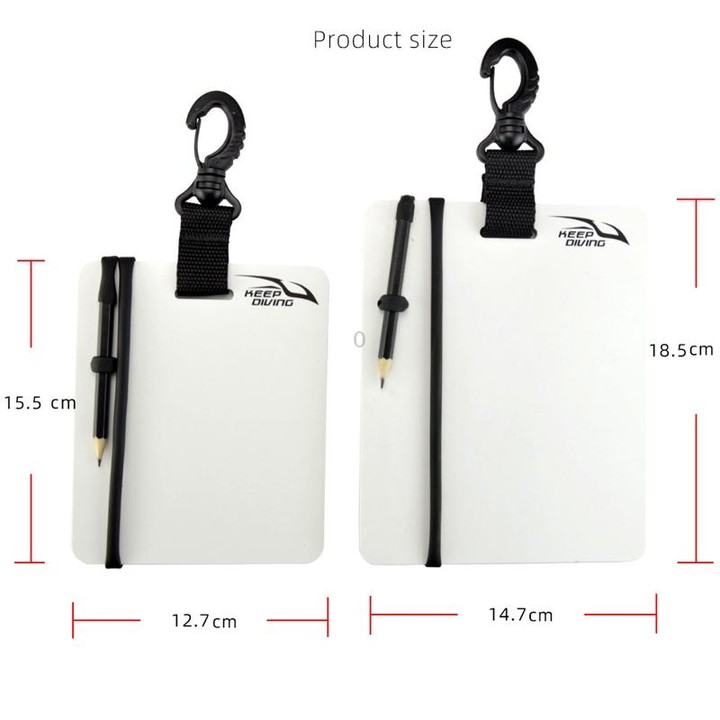 KEEP DIVING Underwater Record Writing Tablet For Scuba Diving, Color: Yellow Large