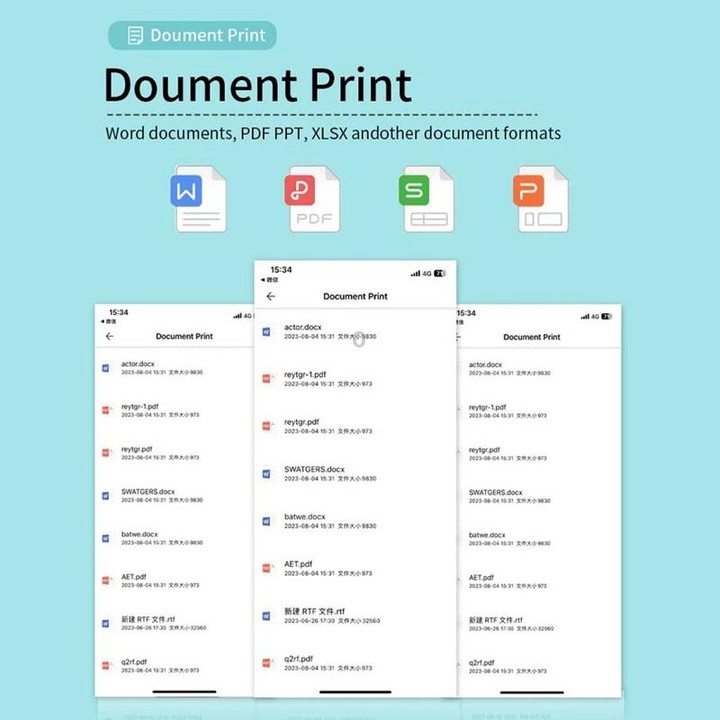 Portable Mini Thermal High Definition Student Wrong Title Photo Printer(White 16pcs /Set)