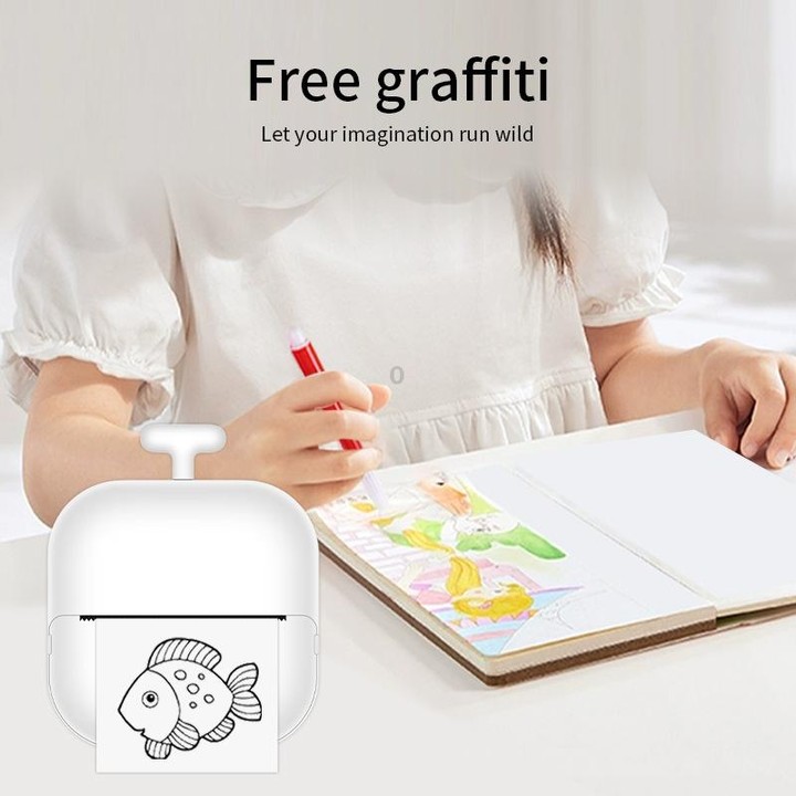Portable Mini Thermal High Definition Student Wrong Title Photo Printer(Green 16pcs /Set)
