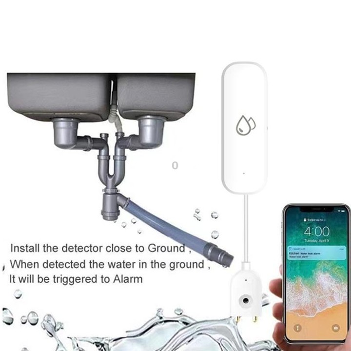 Tuya Zigbee Water Leak Alarm Remote Monitoring Flood Leak Detector