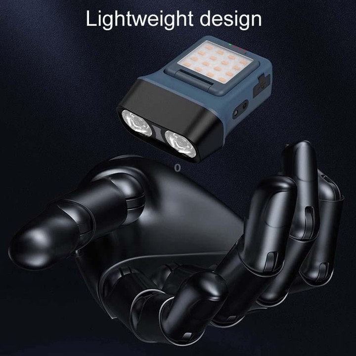 Head-Mounted LED Outdoor Sensor Long Range Fishing Work Headlamp, Style: Blue Standard+Storage Bag+8 Buckle