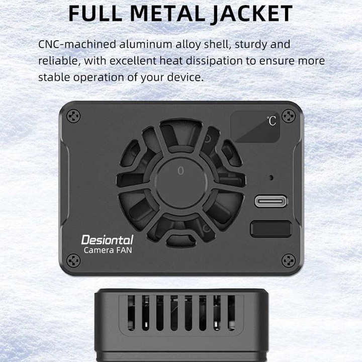 For Canon / Sony / FUJIFILM Desiontal F01 Portable Metal Case Semiconductor Camera Cooler SLR Cooling Fan