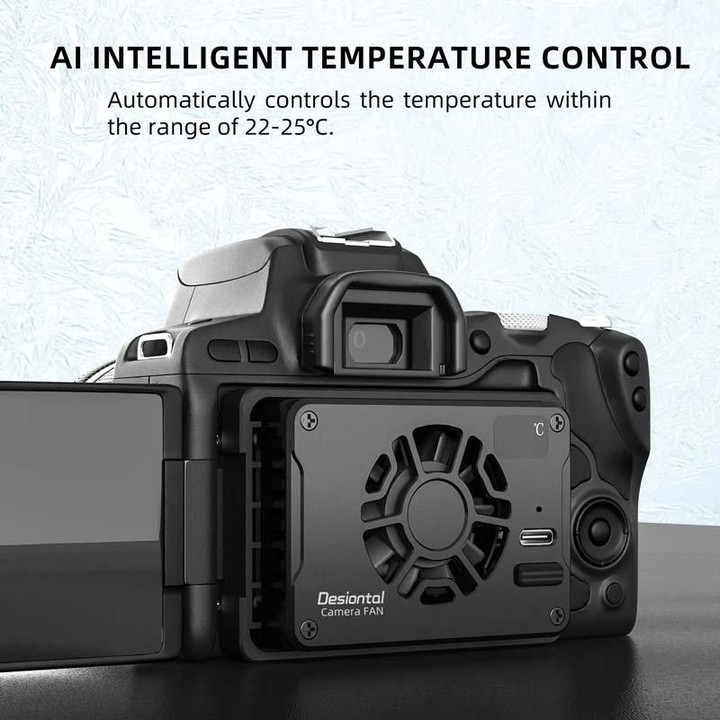 For Canon / Sony / FUJIFILM Desiontal F01 Portable Metal Case Semiconductor Camera Cooler SLR Cooling Fan