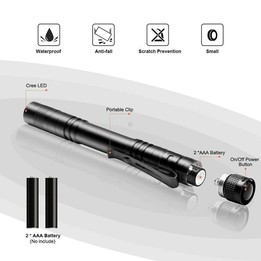 E-SMARTER 702 Double Section Outdoor Strong Light Flashlight Mini Pen Fork Lamp Portable Tool Lamp
