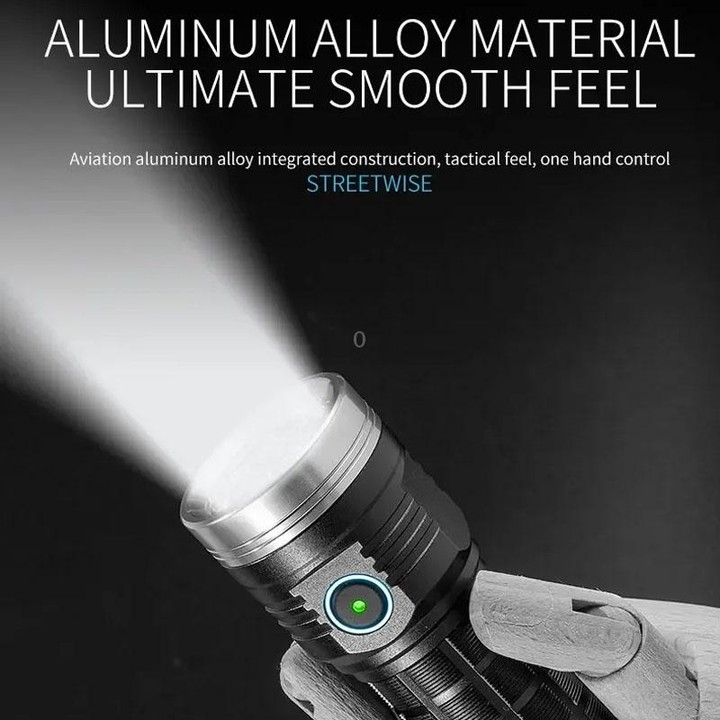 E-SMARTER W5185 Aluminium Ring 8 Holes Straight Flashlight Outdoor Camping Flashlight