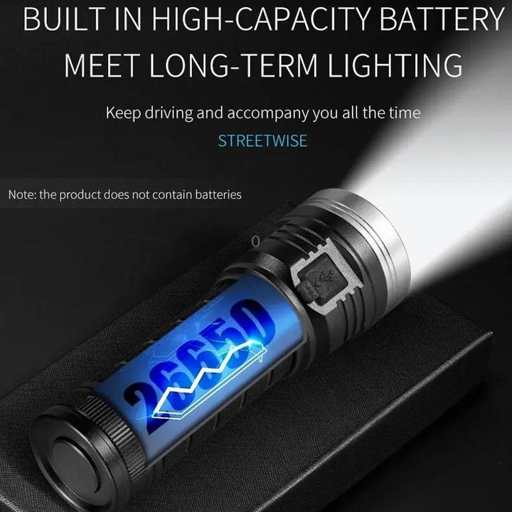 E-SMARTER W5185 Aluminium Ring 8 Holes Straight Flashlight Outdoor Camping Flashlight