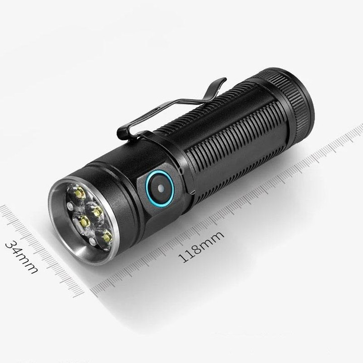 E-SMARTER W5184 Pen Insert 6 Holes Flashlight Outdoor Mini Flashlight
