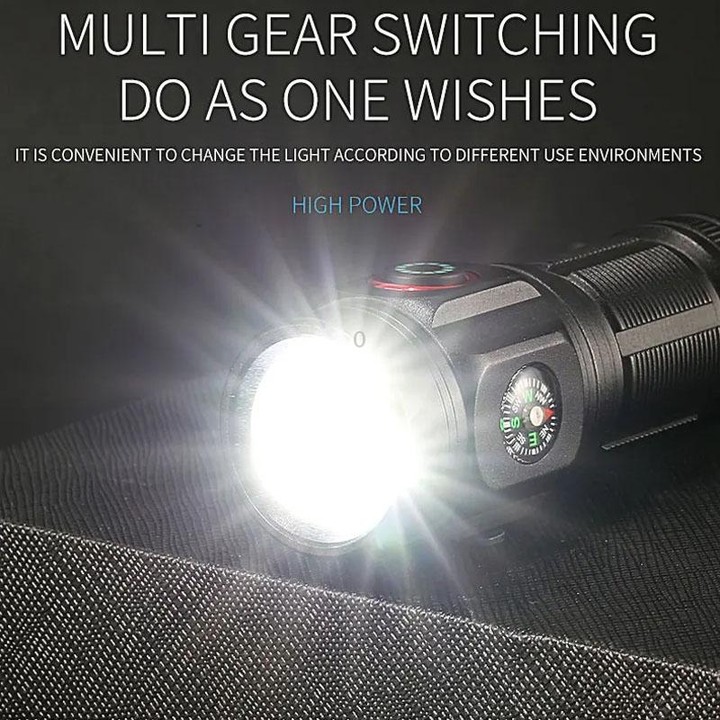 E-SMARTER W5182 Pen Fork 3 Holes Mini Flashlight Portable Pen Clip Camping Adventure Compass Sport Flashlight
