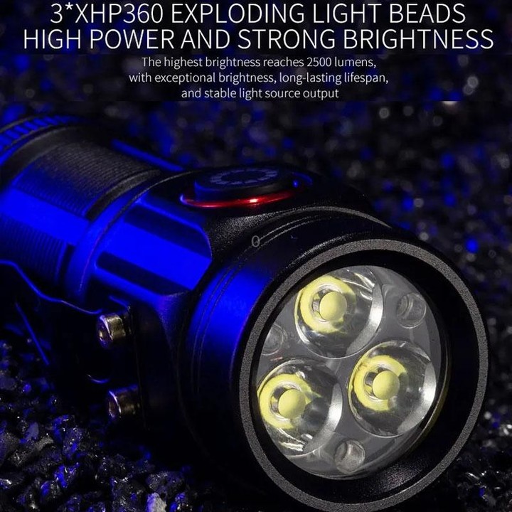 E-SMARTER W5182 Pen Fork 3 Holes Mini Flashlight Portable Pen Clip Camping Adventure Compass Sport Flashlight