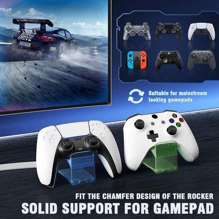 Acrylic Game Controller Display Stand Desktop Storage Rack(Transparent Blue)