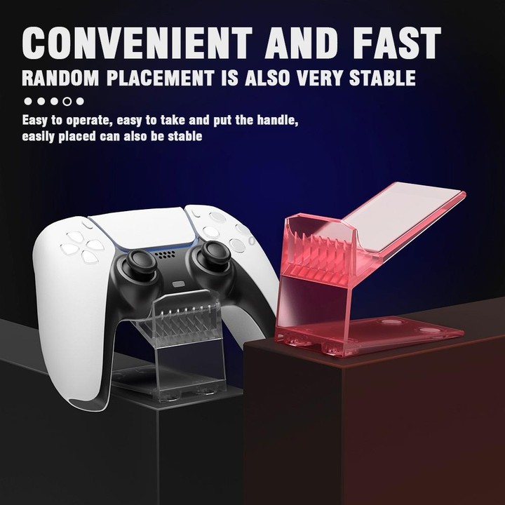 Acrylic Game Controller Display Stand Desktop Storage Rack(Transparent Blue)