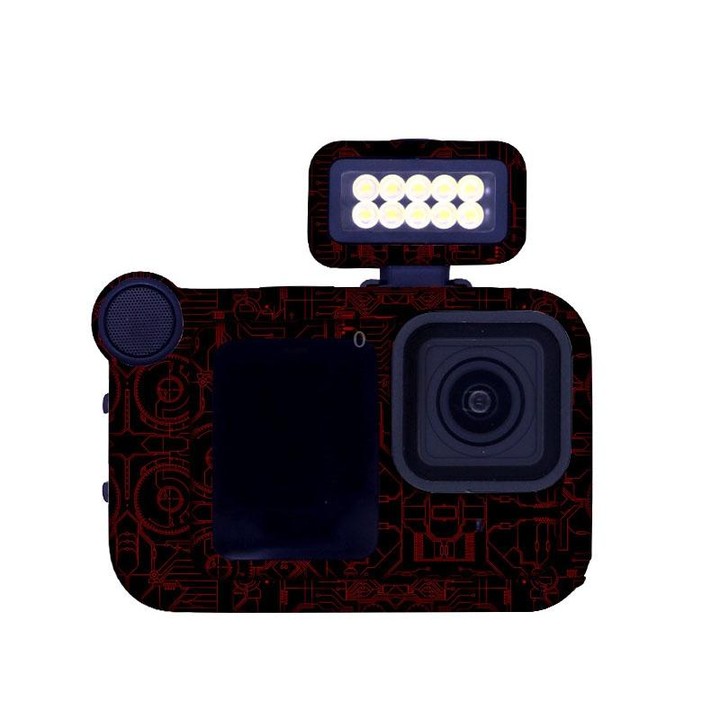 For GOPro HERO13 Black Camera Stickers Body Protective Film, Style: 11 Circuit Red