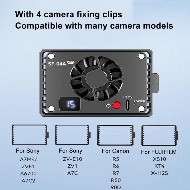 Desiontal SF-04A Camera Live Cooler For Sony ZV-1 / Canon R5 / FUJIFILM XT4