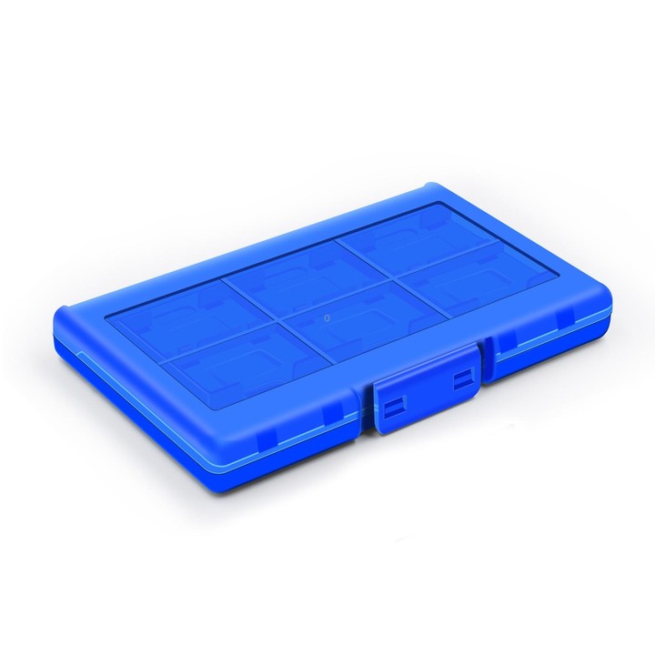 For Nintendo Switch / Switch Oled 12-in-1 Game Card Box Protective Case(Blue)