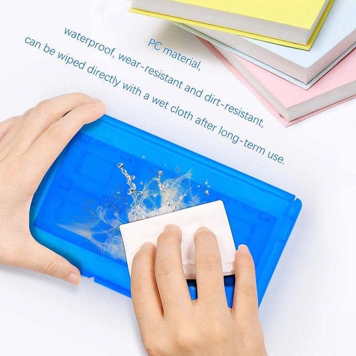 For Nintendo Switch / Switch Oled 12-in-1 Game Card Box Protective Case(Blue)
