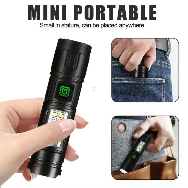 E-SMARTER CY011 Bright LED Side Light Flashlight Repair Mini Drop Proof Torch(Black)