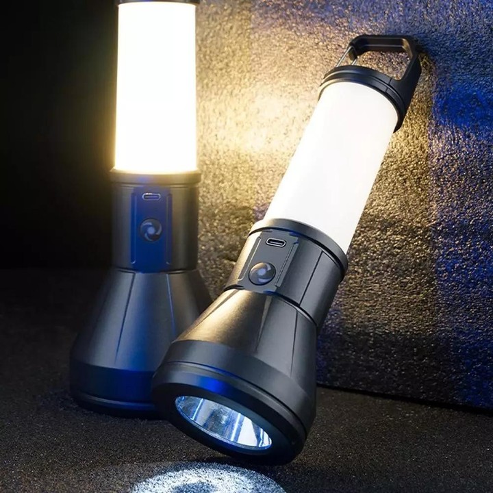 E-SMARTER S02 Small Dual Light Source Side Lamp Floodlight Flashlight Strong Light Far Shooting Camping Lamp