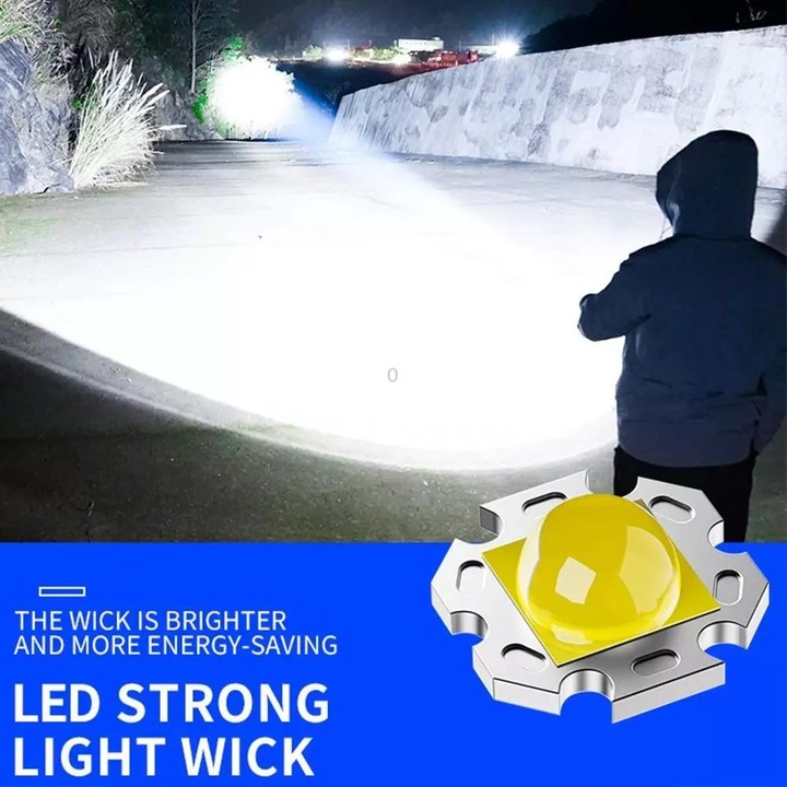 E-SMARTER S03 Large Dual Light Source Side Lamp Floodlight Flashlight Strong Light Far Shooting Camping Lamp