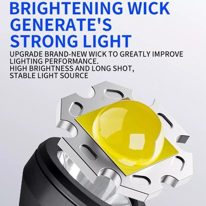 E-SMARTER S03 Large Dual Light Source Side Lamp Floodlight Flashlight Strong Light Far Shooting Camping Lamp