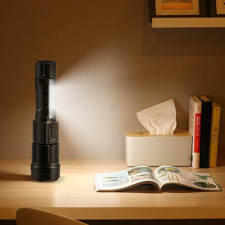 E-SMARTER A76 Telescopic Zoom COB Side Light Strong Light Torch, Style: P50 Bulb