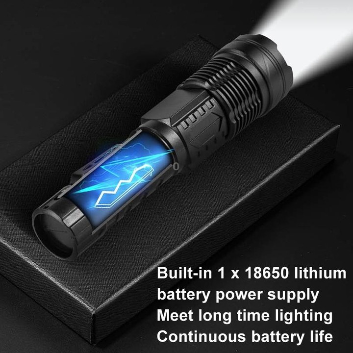 E-SMARTER A76 Telescopic Zoom COB Side Light Strong Light Torch, Style: White Laser