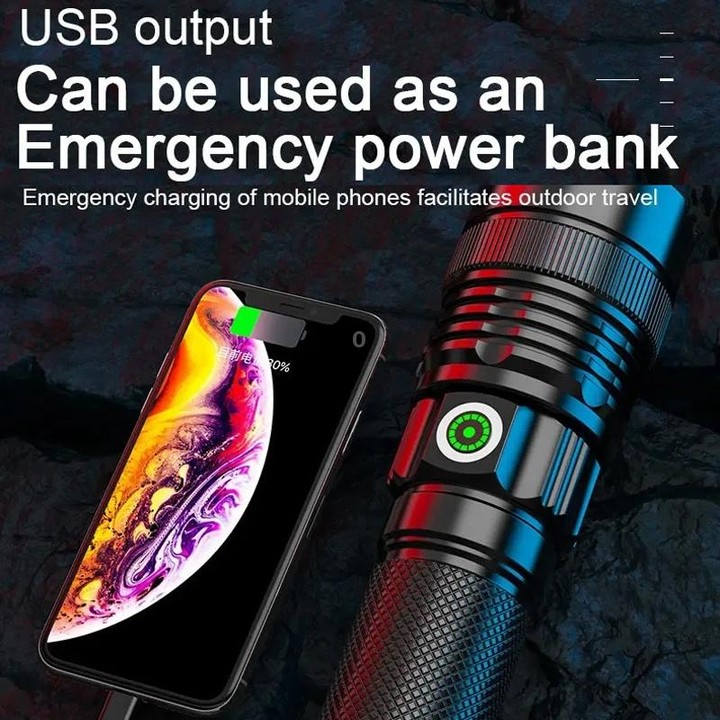 E-SMARTER A56 Outdoor High Brightness Laser Flashlight Telescopic Zoom Long Range Torch
