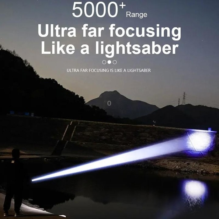 E-SMARTER A56 Outdoor High Brightness Laser Flashlight Telescopic Zoom Long Range Torch